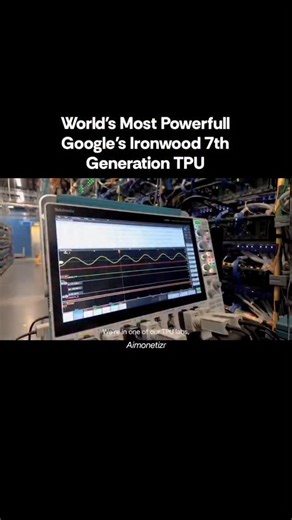 AI Tools | Technology on Instagram: "World's Most Powerfull Google's Ironwood 7th Generation TPU ! Google's Ironwood is the company's seventh-generation Tensor Processing Unit (TPU), specifically engineered as its most powerful and energy-efficient AI accelerator to date. It is designed primarily for AI inference workloads, or "thinking models," at a massive scale. Key Features and Specifications Peak Performance: A single Ironwood chip delivers a peak compute of 4,614 teraflops (TFLOPs). A full