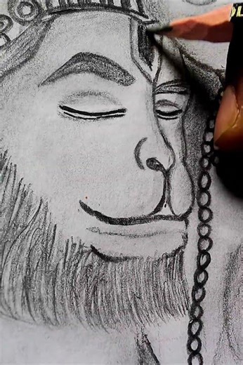 🔥 Lord Ram & Hanuman Ji Drawing ❤️🚩 | Amazing Pencil Art ✍️ #shorts #ram #hanuman