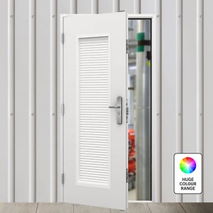Single Louvred Steel Door - Air Vent Door | Latham's Doors