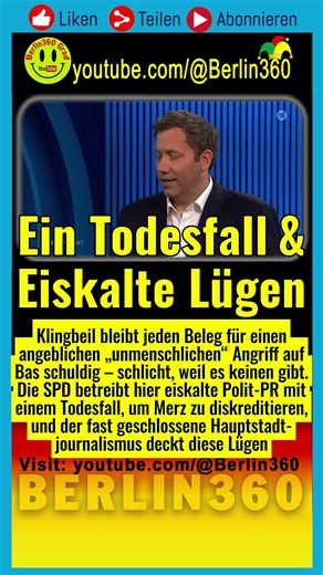 ☀️#Klingbeil #Bas #SPD #Merz #Hauptstadtpresse #Politik #Medienkritik #PR #Rücktritt #Deutschland