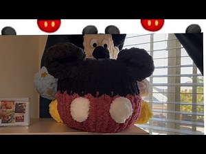 Hand Knit a Mickey Pillow Plushie | Easy Finger Knitting Pattern | Disney Pillow | Promo