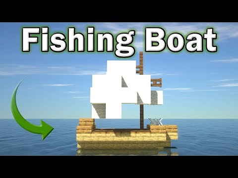 🚢 Minecraft Tutorial: How to Make a Fishing Boat/Ship