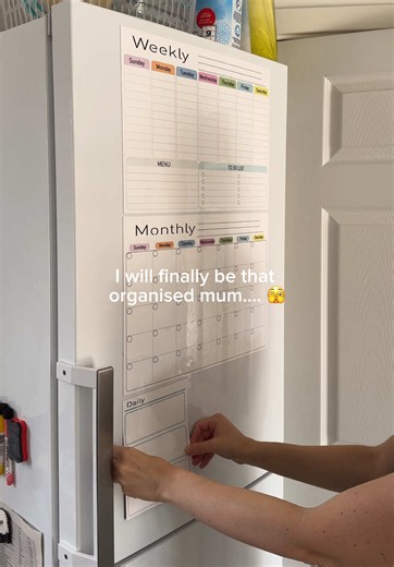I will finally be organised this year, thanks to my new Fridge Family Planner! 🙌 #familyplanner #calender #fridgecalender #organised #organisedmum