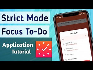 How to use Strict Mode in Focus To Do App