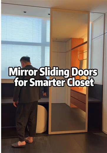 Stylish Walk-In Closet Solutions with Sliding Mirror Doors