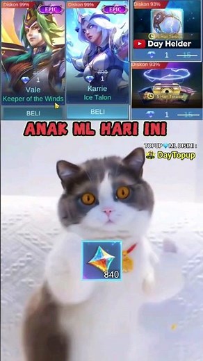 ANAK ML HARI INI ! SEMUA BAHAGIA BELI SKIN 1 DIAMOND 🥳