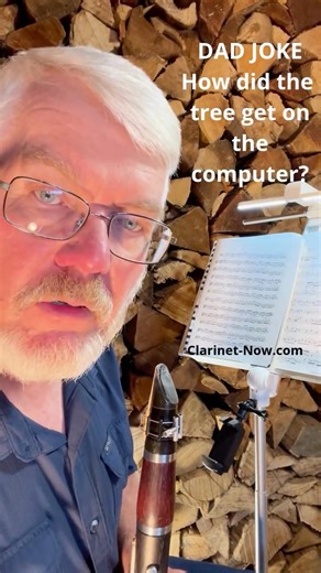 DAD JOKE - How did the tree get on the computer? #clarinet #dadhumor #clarinetist #bbloops