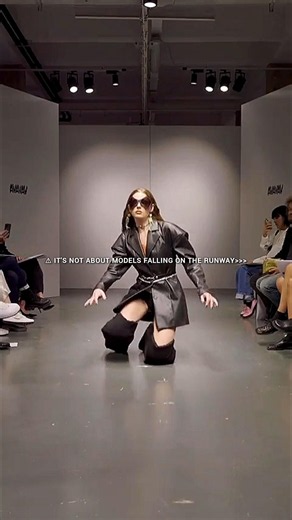 Runway fail or show-off fail 👀 #fashion #runway #model #shorts
