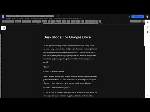 How To Enable Dark Mode In Google Documents?