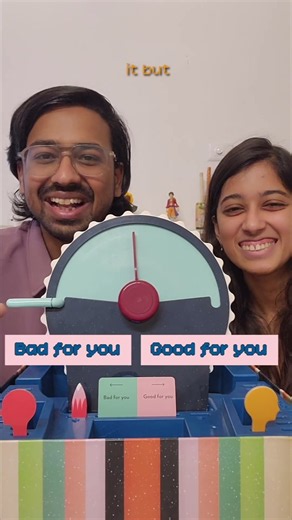 What would your guess be in this game of wavelength? Cue Card: Good for you vs bad for you
