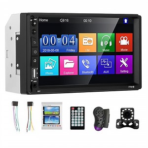 [Hot Item] 7701b-3 7-Inch MP5 Carplayer with 12 Light Camera / Steering Wheel Controller, Auto Car Center Console Video Recorder