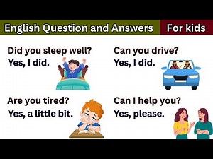 Everyday English Questions & Answers for Kids | Fun Learning Questions and Answers #learnenglish