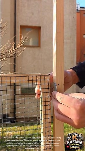 Professional Wire Mesh Fence Panel Installation | Timber Fence Frame Assembly with Screw Fasteners