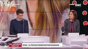 60K views · 829 reactions | #Evian : la pub qui choque en plein #ramadan ️ Barbara Lefebvre : "Le plus absurde de cette affaire, c'est @evianFrance qui met un genou à terre en s'excusant." #GGRMC | Grandes Gueules RMC | Facebook