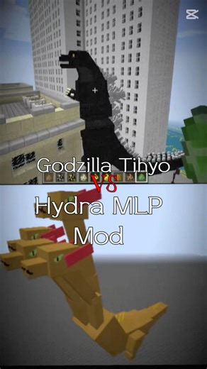 Godzilla vs Hydra (Minecraft 1.7.10 Versus Edit Godzilla Mod vs MLP Mythical Creatures Mod)