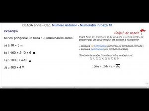 CLASA a V-a - Cap. Numere naturale - Numerația in baza 10 - exercitiul 2