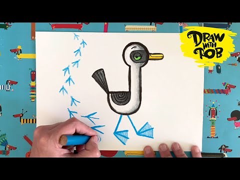 #DrawWithRob 24 Blue-footed Booby