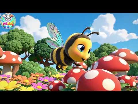 Buzz Buzz Busy Bee Flower Garden Cute Bee Song for Kids Nursery Rhymes