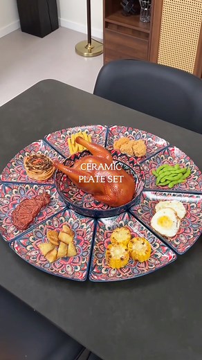 Temu Official on Instagram: "This Bohemian dinnerware set brings color and charm to every meal. Makes weeknights feel like a celebration. 🔍 Find it at https://temu.to/m/un61eqvi9i9 or with this code dxc9635. #Temu #TemuFinds #TableStyle"