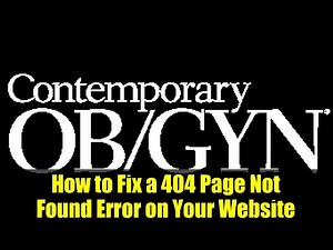 How to Fix a 404 Page Not Found Error on Your Website