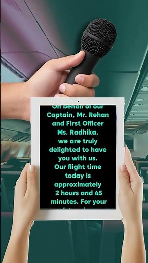 🎤 Cabin Crew Announcement Practice - Welcome Onboard! ✈️ #becomecabincrew #cabincrewjobs #aviation