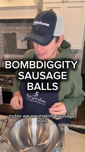 Red Shed Acres on Instagram: "SAUSAGE BALLS You’re going to love them #redshedacres #food #recipe #appetizer #easyrecipe #appetizers #snacks #NYEparty #partyfood #sausageballs"