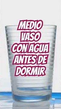 ¿Qué pasa si tomas agua antes de dormir?