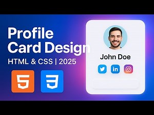 Modern Profile Card Design in HTML & CSS | Advanced UI Tutorial 2025