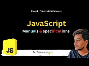 Manuals and specifications In js | #30 Day JavaScript