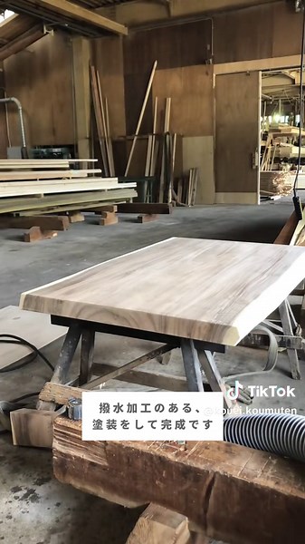 ダイニングテーブルの造作風景🪵職人技をお見せします✨ | #弘栄工務店 #造作家具 #ダイニングテーブル #
