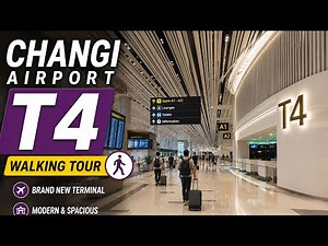 Changi Airport Terminal 4 🇸🇬 | departure & arrival hall Tour | Singapore’s World-Class Airport ✈️