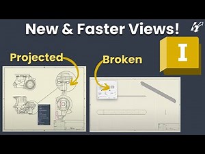 Autodesk Inventor 2026 - Drawing View Enhancements (Projected & Broken Views)