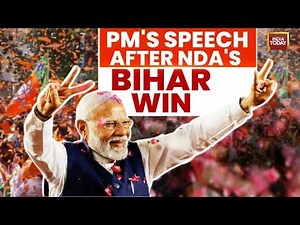 Watch: PM Modi's Full Bihar Victory Speech—Slams Congress, Rahul Gandhi, Tejashwi Yadav And MGB