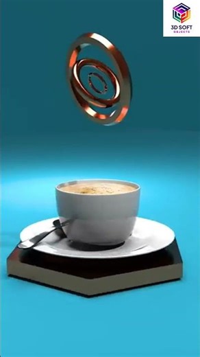Rotating Coffee Cup and Rings | Smooth Loop Animation