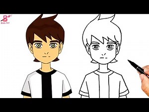 How to draw Ben 10 step by step