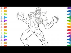 Venom Coloring Page | Coloring Venom from Spiderman | Venom 2