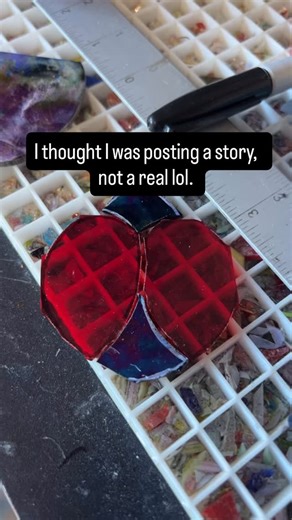 Christina Pena on Instagram: "Working on samples for my ladybug stained glass class!!"