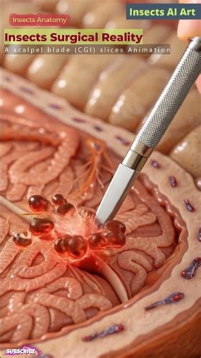 Giant Weta Digestive System Animation | Insects Anatomy | Insects AI Art | 19