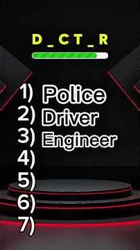 Can you guess these 7 jobs from their missing letters? 🤔