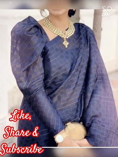 Latest long sleeve blouse design ideas 2025, attractive new design balloon sleeve blouse collection,