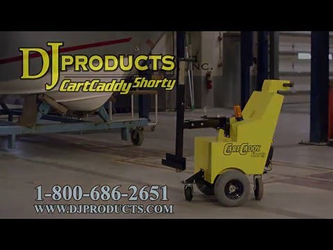 The CartCaddyShorty Cart Puller easily attaches to heavy carts and wheeled equipment