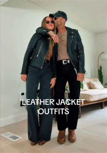 Men's Leather Jacket Outfits for