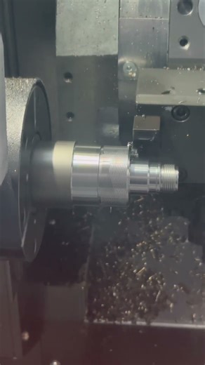 Knurling with a threading insert 😮 #shorts #shorts #youtube #cnc #engineering