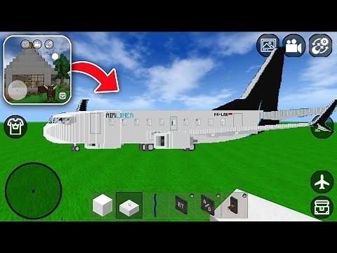 How to Make AIRPLANE in MINI BLOCK CRAFT 3D