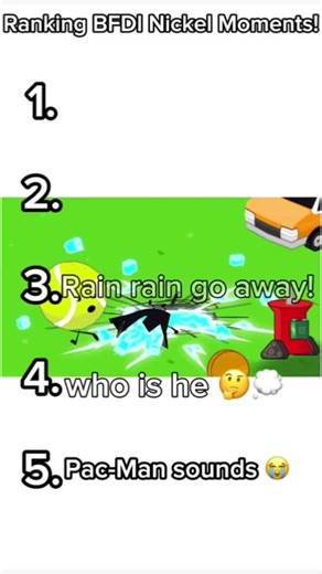 RANKING BFDI NICKEL MOMENTS #ranked #bfdi