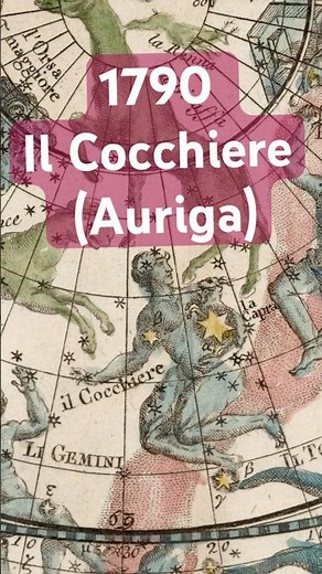 1790 Auriga Constellation 🌌 Northern Celestial Map by Cassini: Atlas Sky #space #astronomy #history