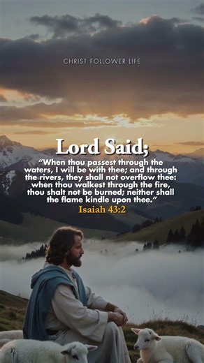 When Thou Passest Through the Waters ✨ | Isaiah 43:2 | I Will Be With Thee #faith #bible #amen