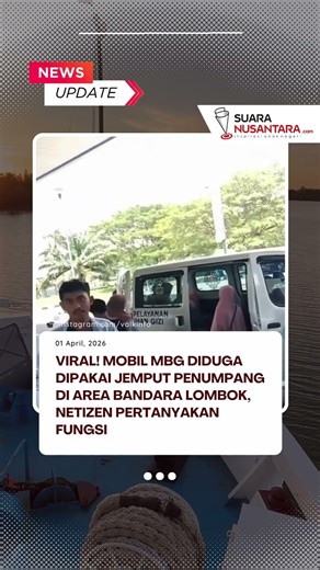 Viral! Mobil MBG Diduga Dipakai Jemput Penumpang di Bandara Lombok, Netizen Pertanyakan Fungsi