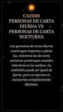 Personas de carta diurna vs personas de carta nocturna