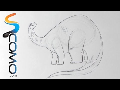Dibujar un dinosaurio (Diplodocus)